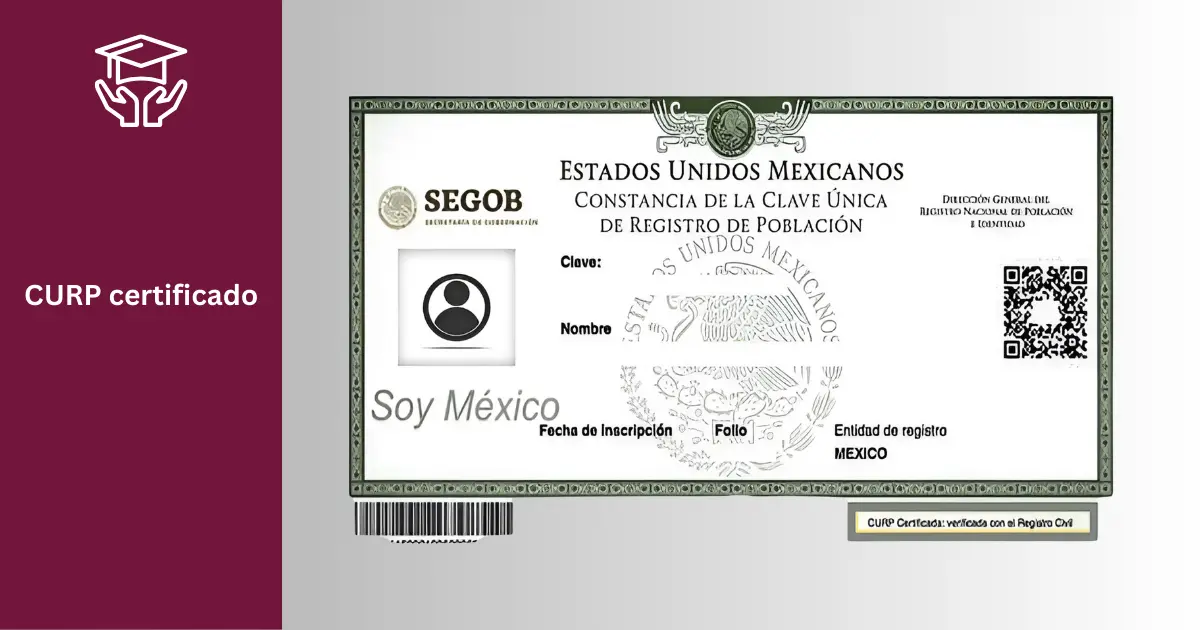 Consulta tu CURP gratis en línea: Guía definitiva con detalles 6 Certificado de CURP Ritacetina beca