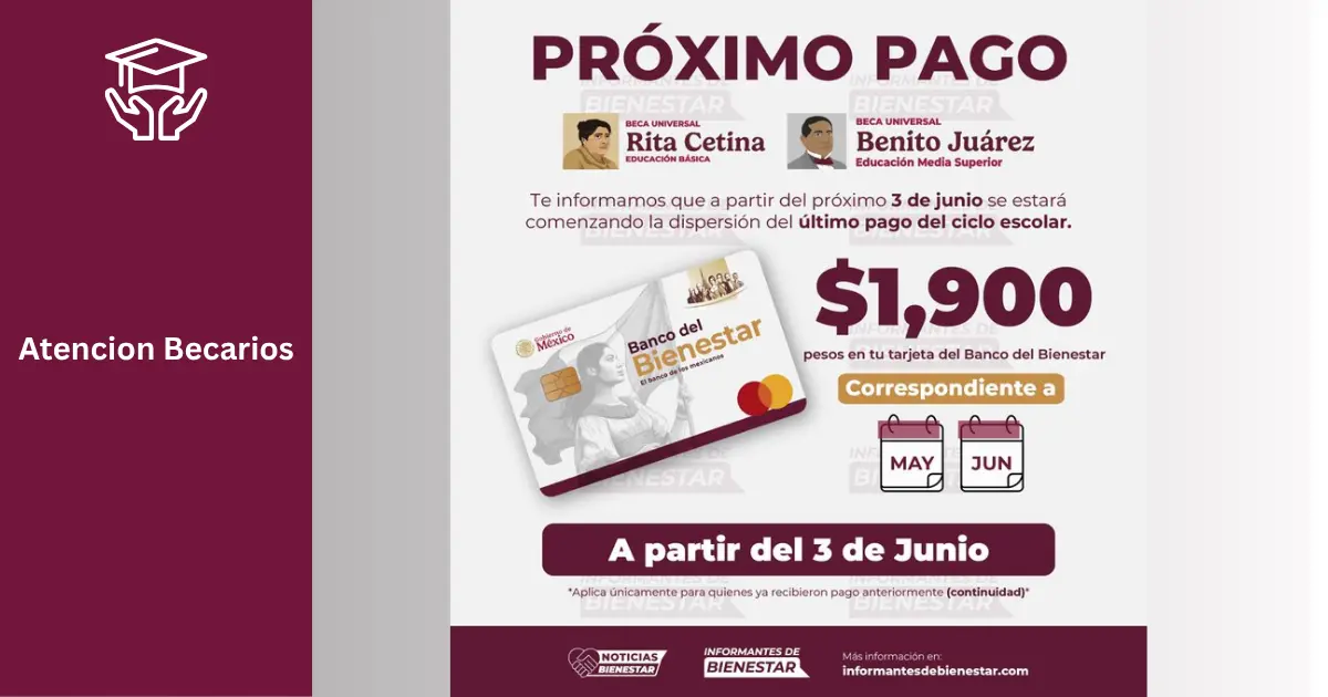 Se anuncia el calendario de pagos de la Beca Rita Cetina de junio de 2025 2 Calendario de Pagos Beca Rita Cetina (Junio 2025) Rita Cetina Beca