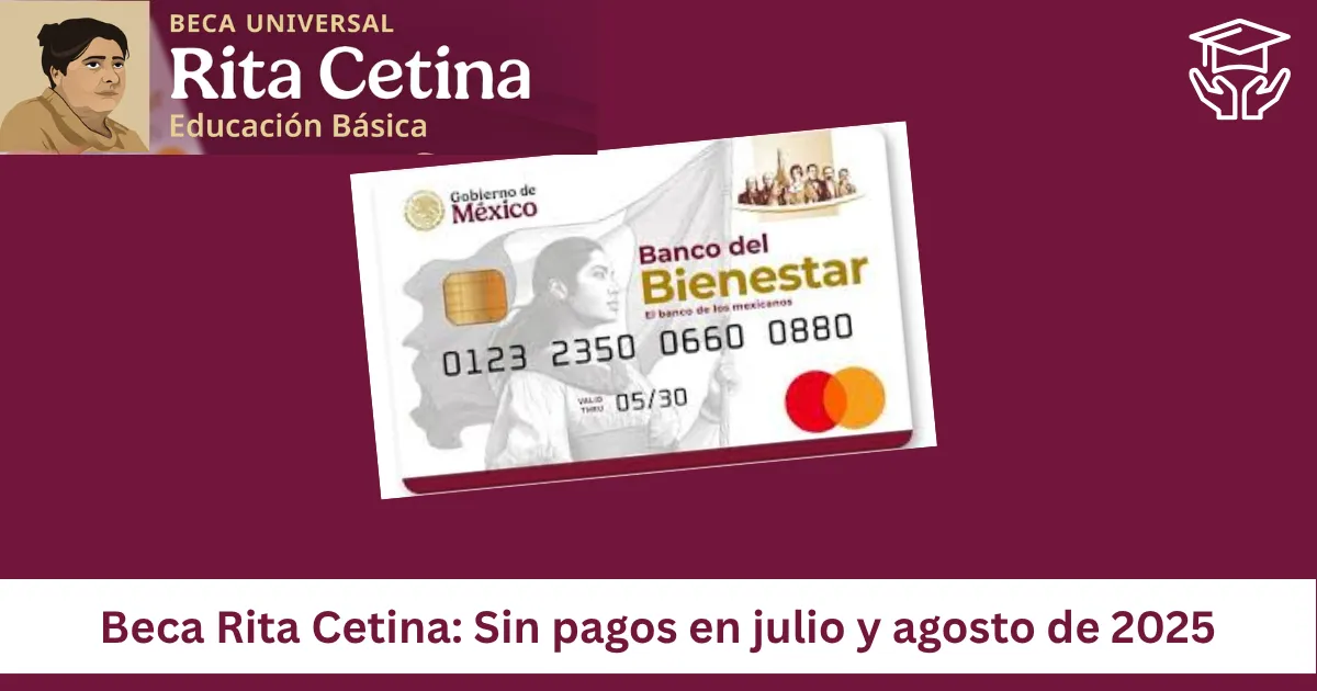 Beca Rita Cetina: Sin pagos en julio y agosto de 2025