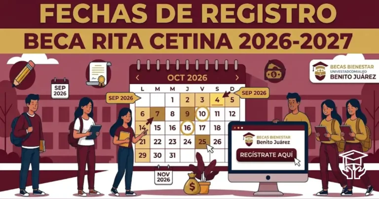 Fechas de Registro de la Beca Rita Cetina 2026-2027: Cuándo Abre y Cómo Inscribirte 5 Fechas de Registro de la Beca Rita Cetina 2026-2027_ Cuándo Abre y Cómo Inscribirte