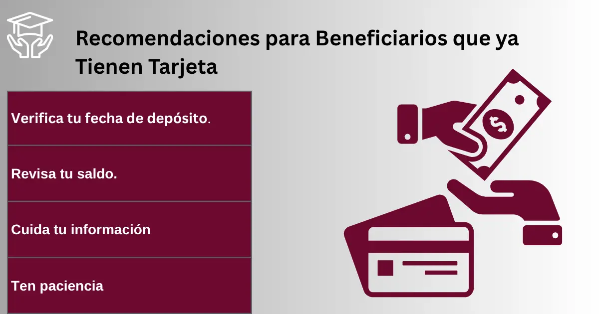 Calendario de pagos de la beca Rita Cetina para octubre de 2025 3 Recomendaciones para Beneficiarios que ya Tienen Tarjeta
