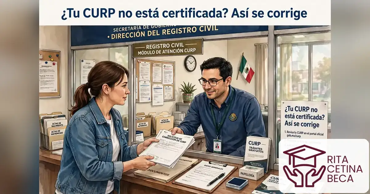 CURP certificada: qué es, cómo descargarla gratis y corregir errores 4 Rutas para corregir errores de la CURP en el Registro Civil y en RENAPO