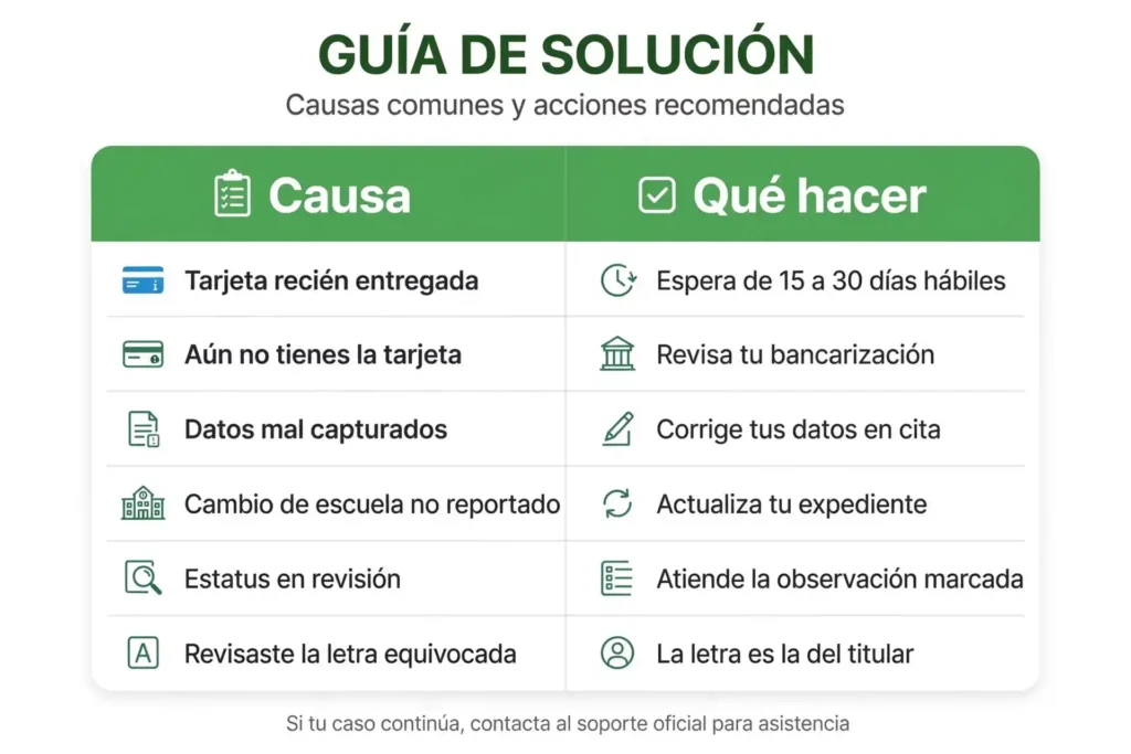 Causas comunes de que no llegue el pago de la beca y sus soluciones