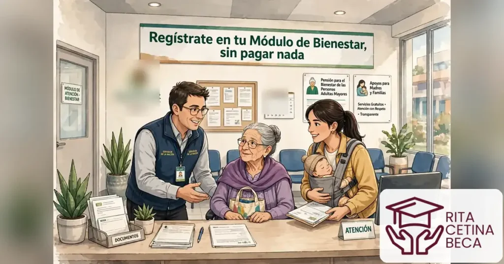 Registro a los programas del Bienestar 2026 en un Módulo de Bienestar durante una convocatoria, trámite gratuito y sin intermediarios