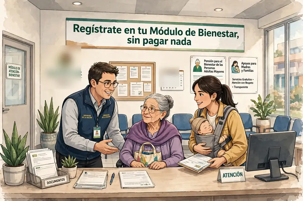 Registro a los programas del Bienestar 2026 en un Modulo de Bienestar durante una convocatoria, tramite gratuito y sin intermediarios.